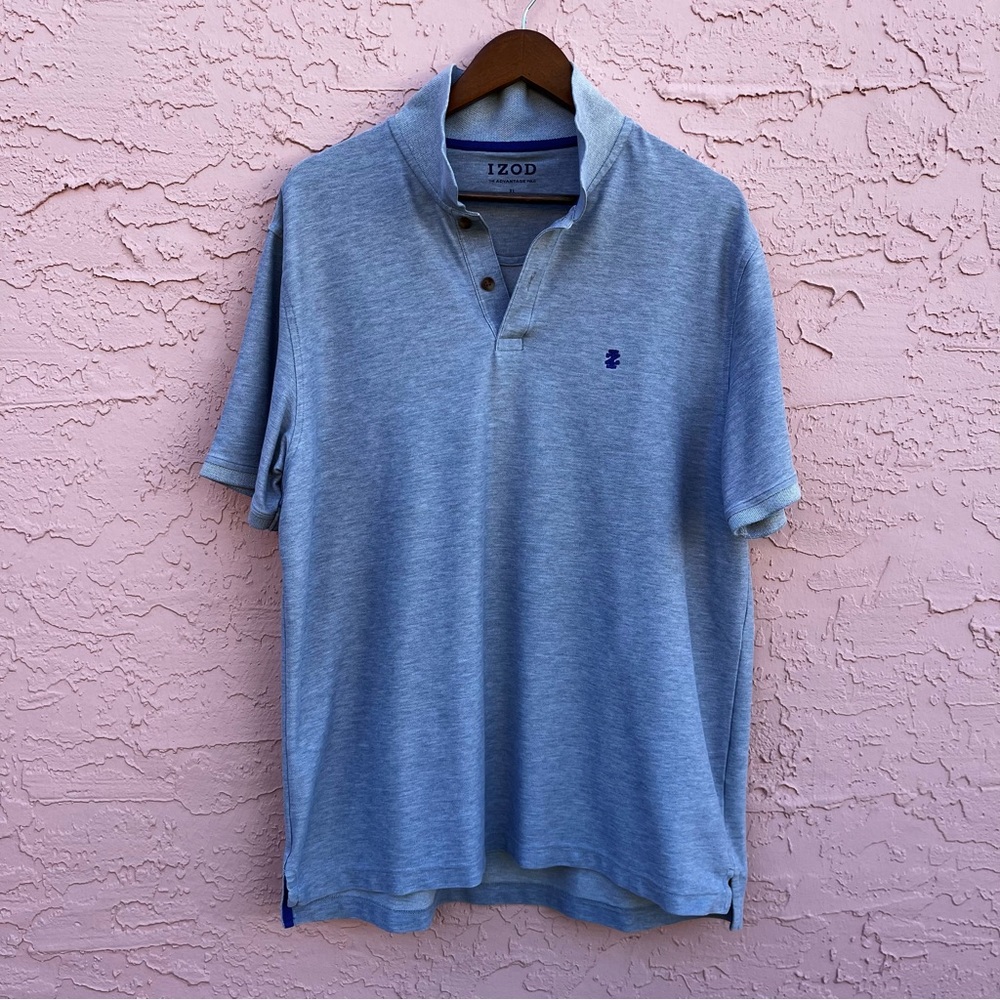 Izod Polo Shirt Gray Size XL